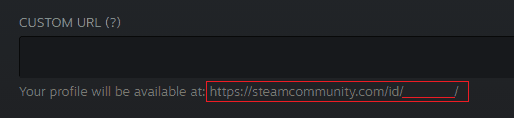 Find Steam Edit Profile.